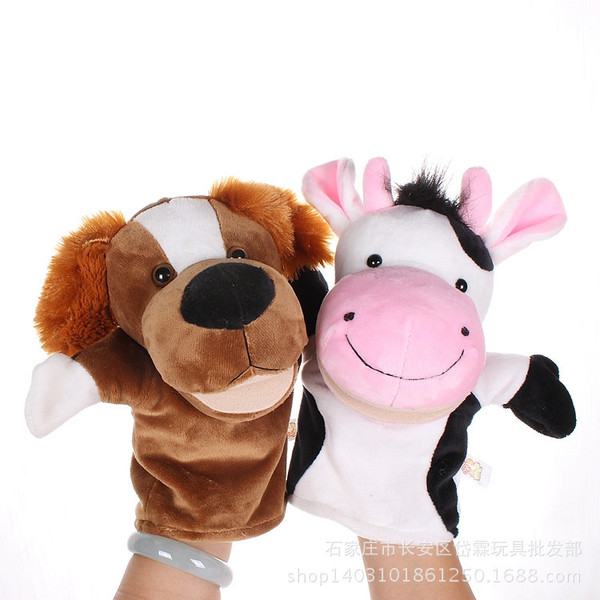 cartoon plush hand puppet