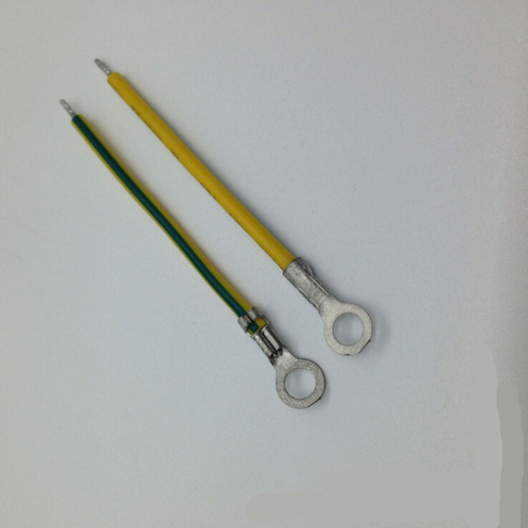 Factory direct LEDt5 lamp wire 18AWG yellow green ground wire cold pressed 3.2 ring T8 ground ring O-shaped terminal wire Factory direct LEDt5 lamp wire 18AWG yellow green ground wire cold pressed 3.2 ring T8 ground ring O-shaped terminal wire
