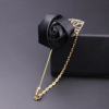 Golden suit, brooch lapel pin suitable for men and women, long chain