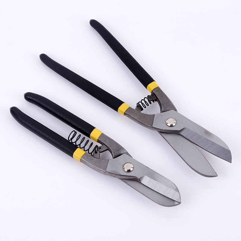 现货批发德式铁皮剪10寸不锈钢白铁皮剪子锻压8寸直柄钢带剪刀