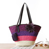 Straw purse, beach one-shoulder bag, Korean style