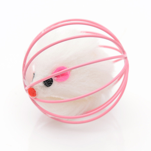 Promotional iron cage rat cage rat rat ball cage rat spherical funny cat toy color random