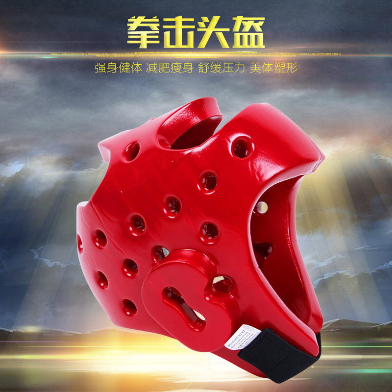 En stock venta al por mayor niños adultos boxeo casco lucha Sanda protector de cabeza PU taekwondo casco