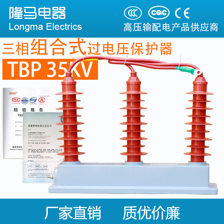 TBP-C-42F/310 35KV 户内电容用 三相组合式过电压保护器