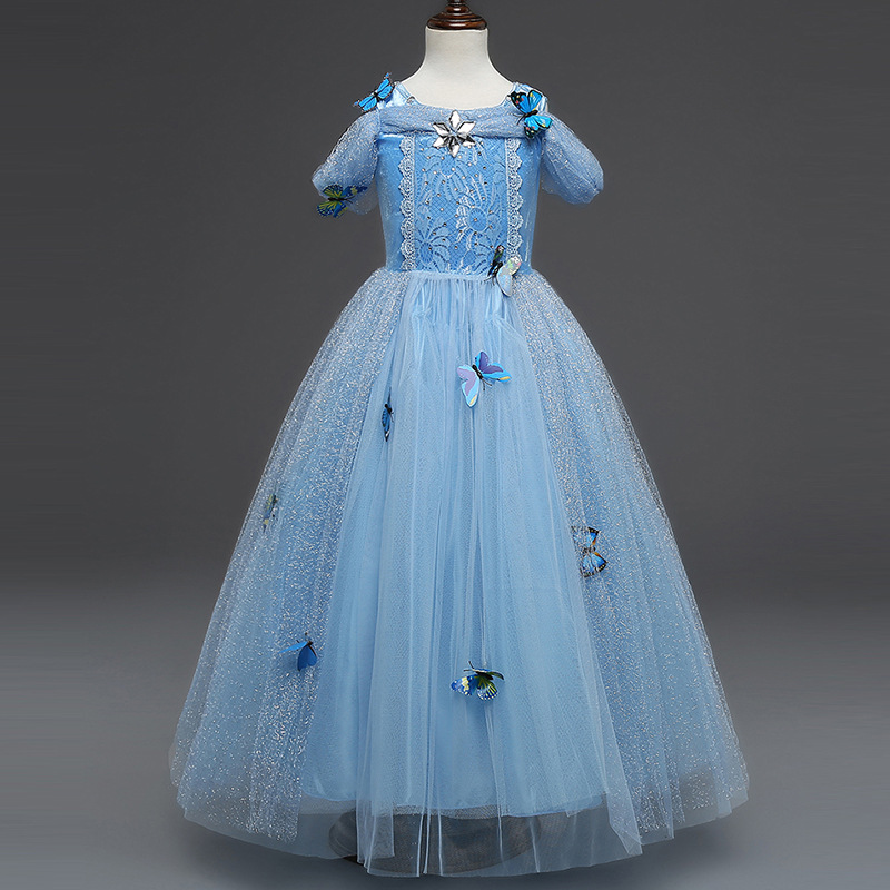Наряд маленькой принцессы, платье, коллекция 2021, «Холодное сердце», оптовые продажи