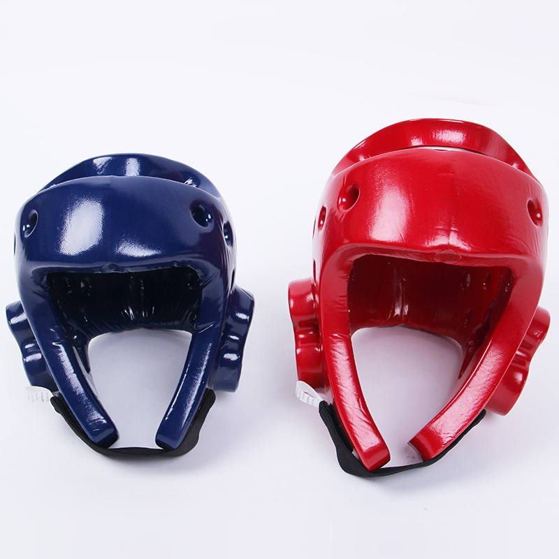 En stock venta al por mayor niños adultos boxeo casco lucha Sanda protector de cabeza PU taekwondo casco