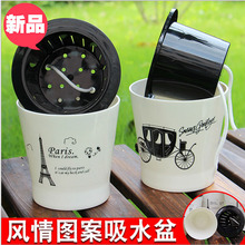 花盆特大号自动吸水浇水懒人花盆水培无土栽培办公室桌面储水花盆