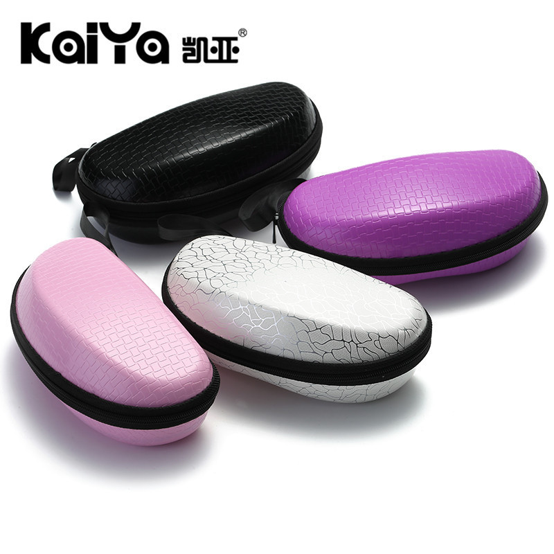 Bright hard shell zipper box sunglasses flat glasses sunglasses box sunglasses manufacturers EVA glasses box