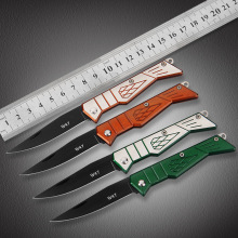 户外便携求生小刀彩色不锈钢礼品刀具水果刀野营折叠刀10元店货源