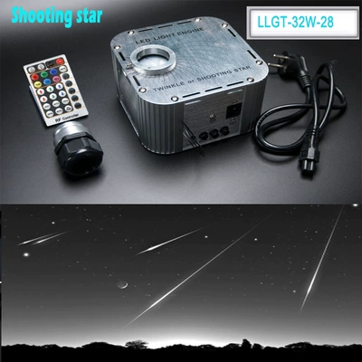 LED32W flashing machine storm machine strobe car fiber optic light wireless remote control meteor machine fiber optic machine light source device