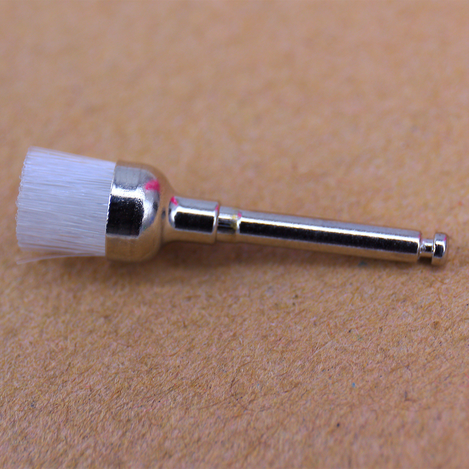 厂家直销 透明尼龙碗形弯机用口腔耗材 猪鬃毛抛光刷 空心碗刷