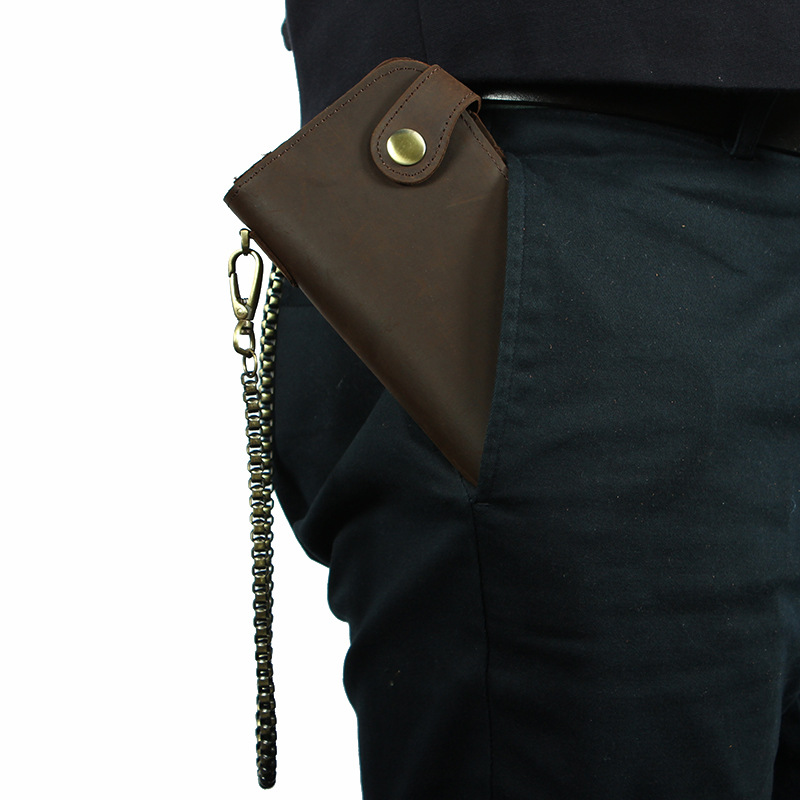 Crazy Horse de cuero de los hombres bolso de los hombres llavero billetera de los hombres