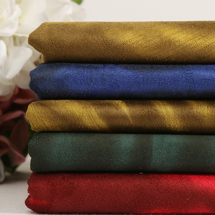 印花纬编麂皮绒 女装布料、服装布料做工精细 靠垫抱枕面料