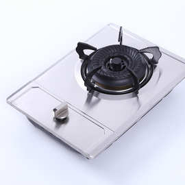 嵌入式天然气炉灶单灶燃气灶液化气磨砂不锈钢面板电子脉冲燃气灶
