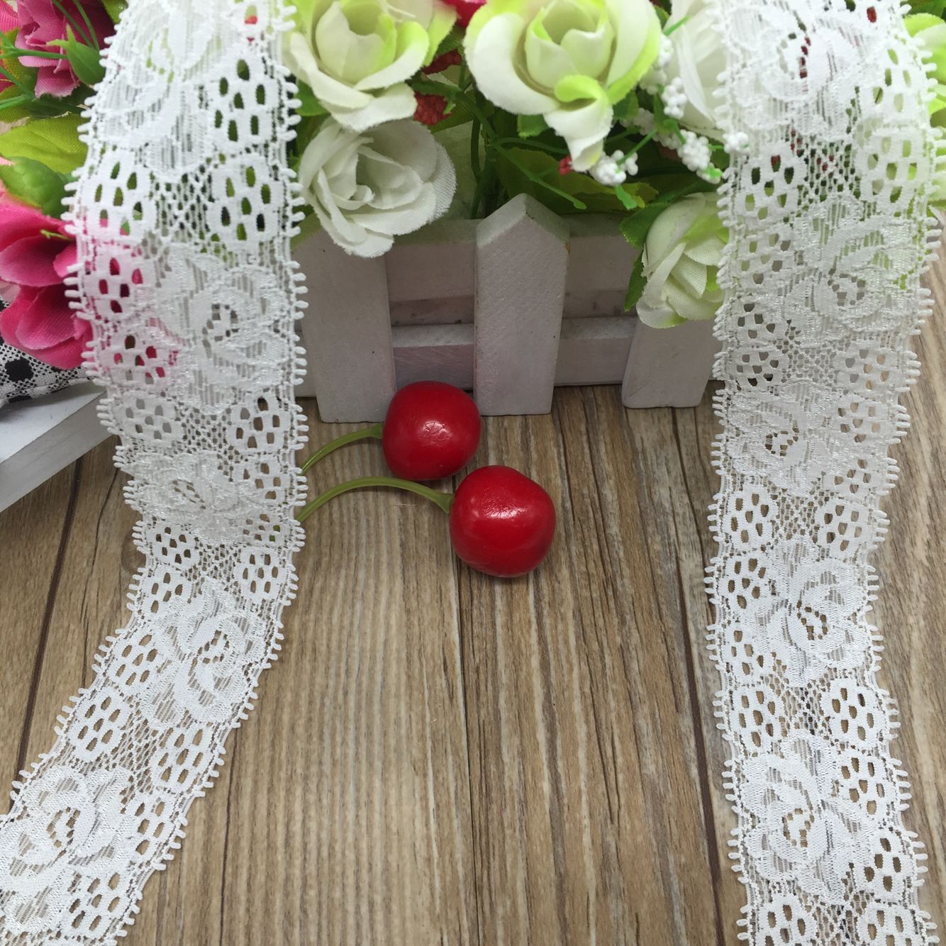 福建厂里弹力diy蕾丝花边现货供应弹力花边2096#宽度3.5cm