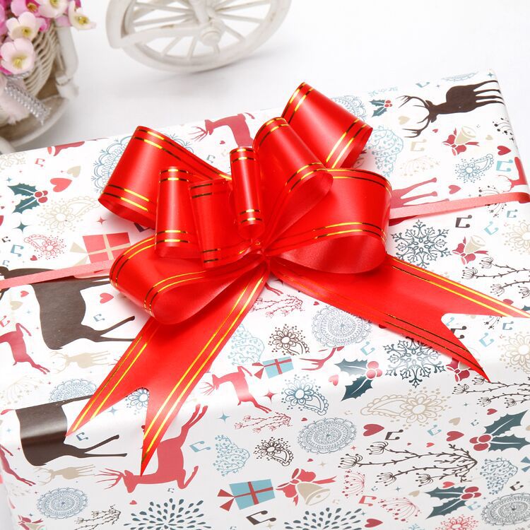 45 hilo de oro mano tire flor tienda maceta decoración regalo embalaje corbata flor boda coche decoración tire flor cinta al por mayor