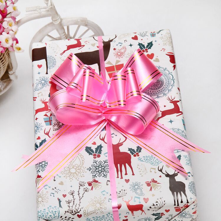 45 hilo de oro mano tire flor tienda maceta decoración regalo embalaje corbata flor boda coche decoración tire flor cinta al por mayor