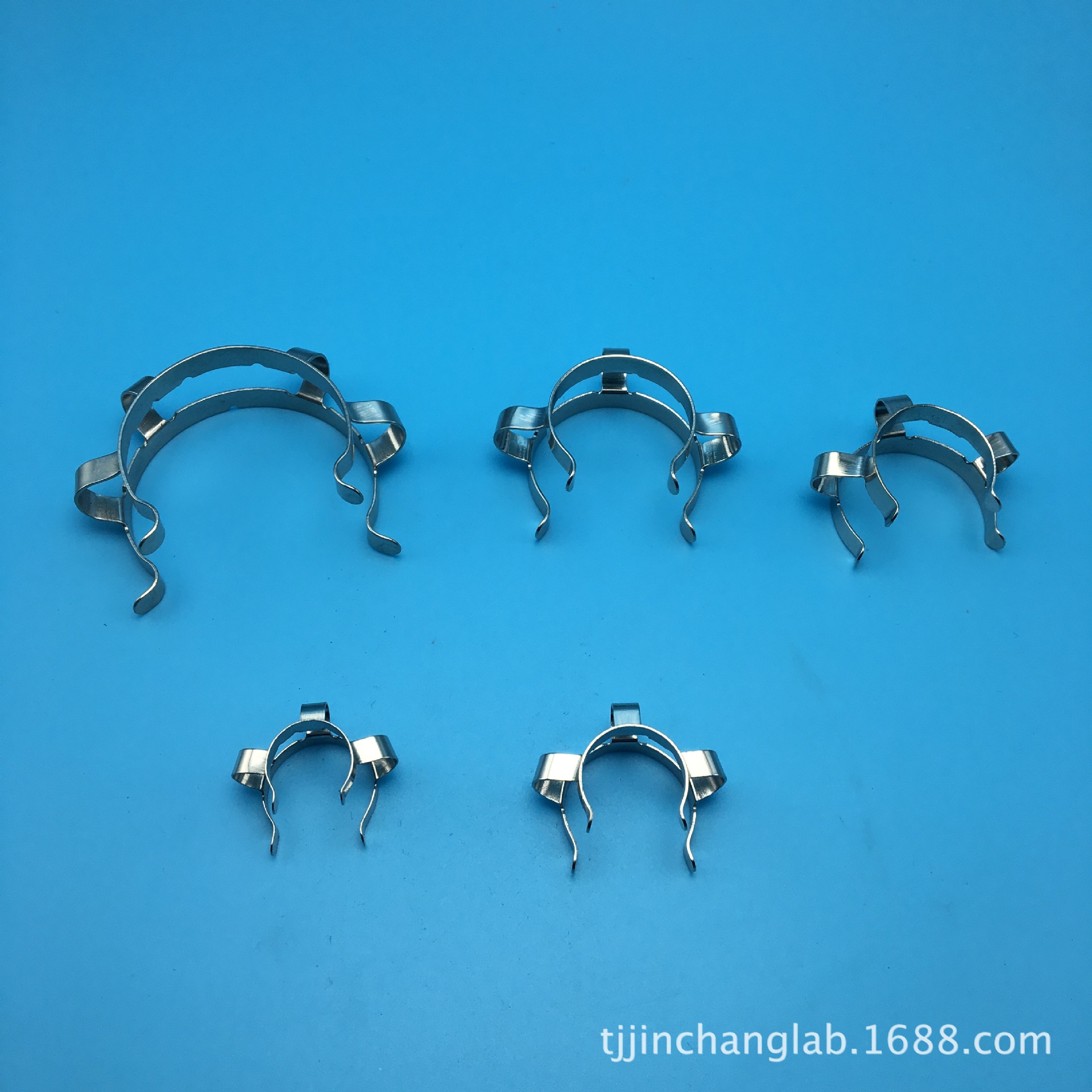 CC220-34不锈钢片接口夹34#玻璃接口夹花篮夹实验室玻璃器皿配套