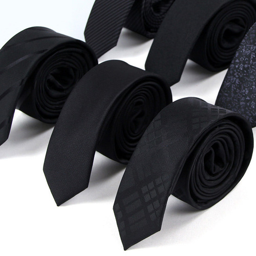 8CM Polyester Tie Wholesale Men's Tie Black Tie Dark Gray Formal Business Wear
