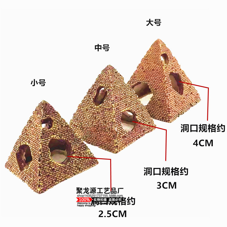 Tanque de peces decoración paisaje antiguo romano resina ocultando decoración acuario desove conjunto simulación antiguo Egipto pirámide