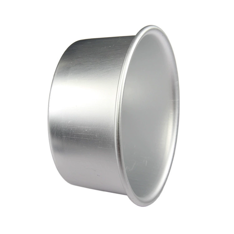 Amanfang aluminum alloy solid bottom mold 6 -inch 8 -inch round cake mold Qifeng cake without leakage baking home