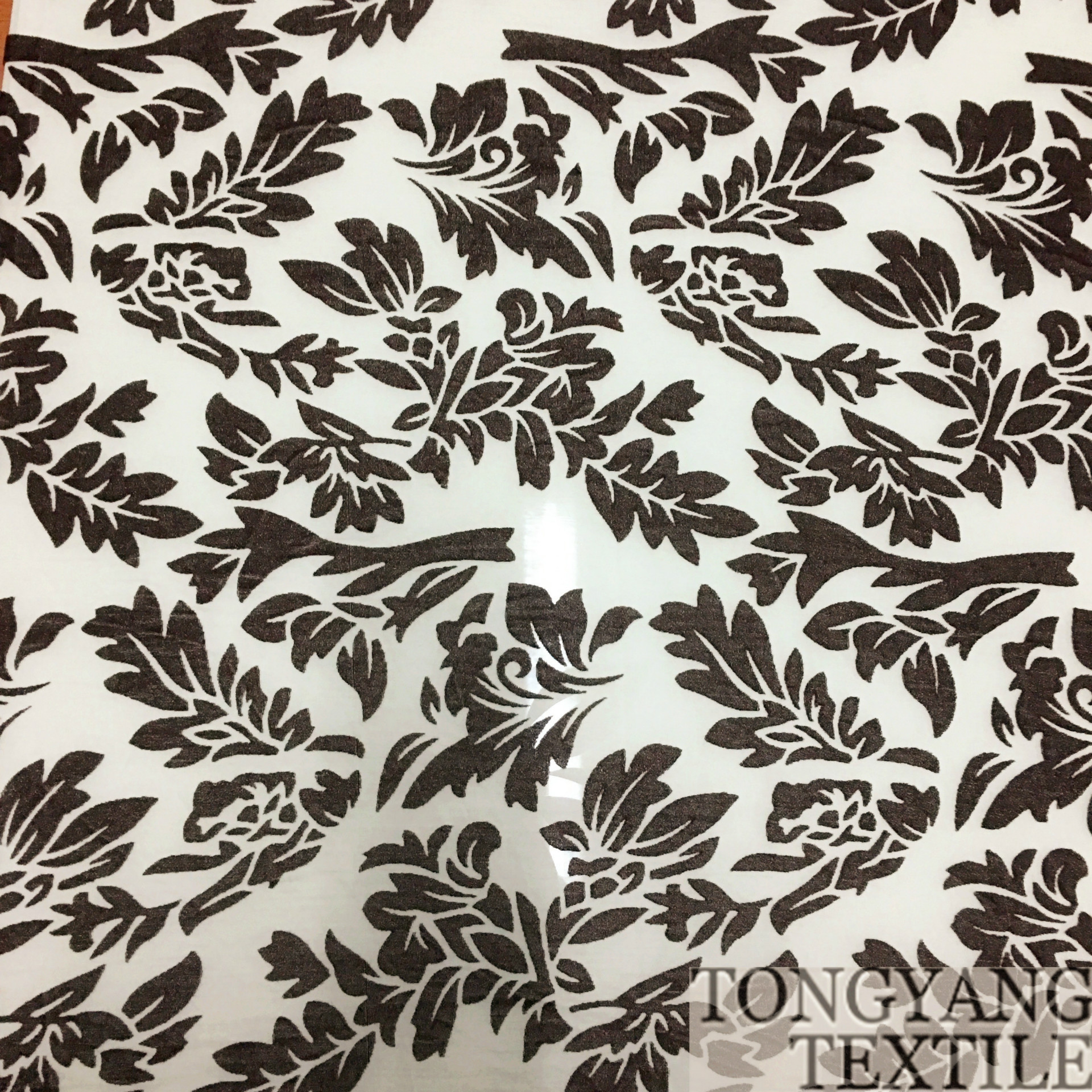 梭织丝绒面料锦涤绒烂花&厂家供应