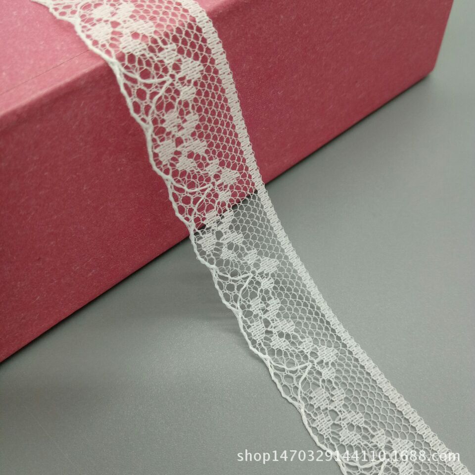 锦纶蕾丝花边厂家现货批发2cm无弹力台版蕾丝花边童装玩具装饰