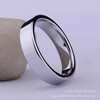 Fashionable glossy ring stainless steel engraved, simple and elegant design, 6mm