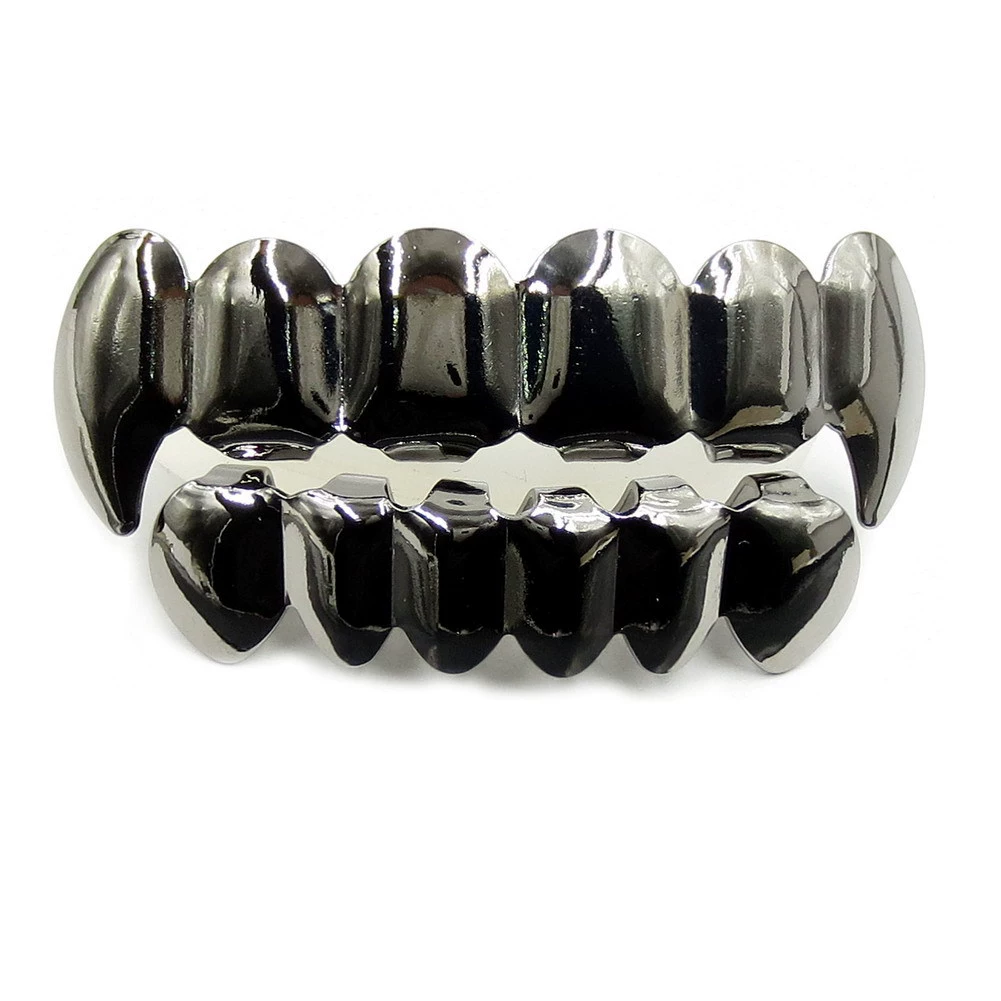 Золото зубных украшений Grillz, настоящее золото на медной основе, комплекты верх-низ, украшения в стиле хип-хоп