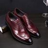 Men's footwear English style for leather shoes, classic suit, plus size