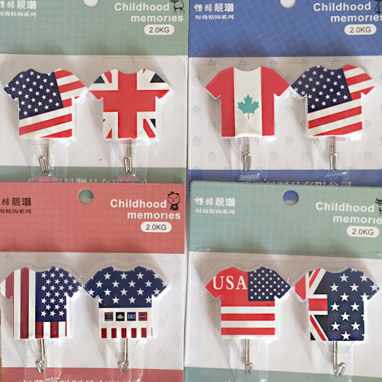 Household Cartoon Clothes Shape Kitchen Tile Adhesive Hook Hook Strong Adhesive Toilet Plastic Adhesive Hook
