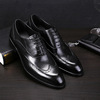 Men's footwear English style for leather shoes, classic suit, plus size