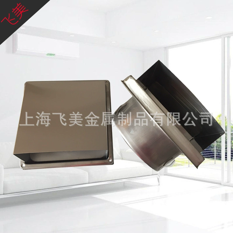 SUS304 нержавеющая сталь квадратный выход воздуха 100 мм вентиляционное отверстие наружная стена капот