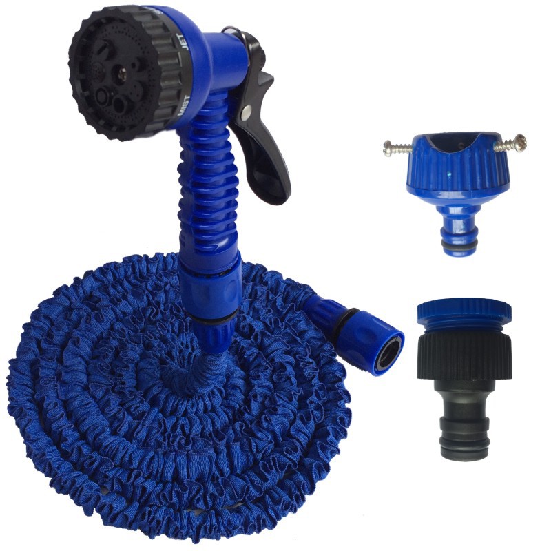 Pistola de agua a presión para lavado de coches, kit con manguera telescópica de plástico y conectores de aluminio, para jardín, venta al por mayor.