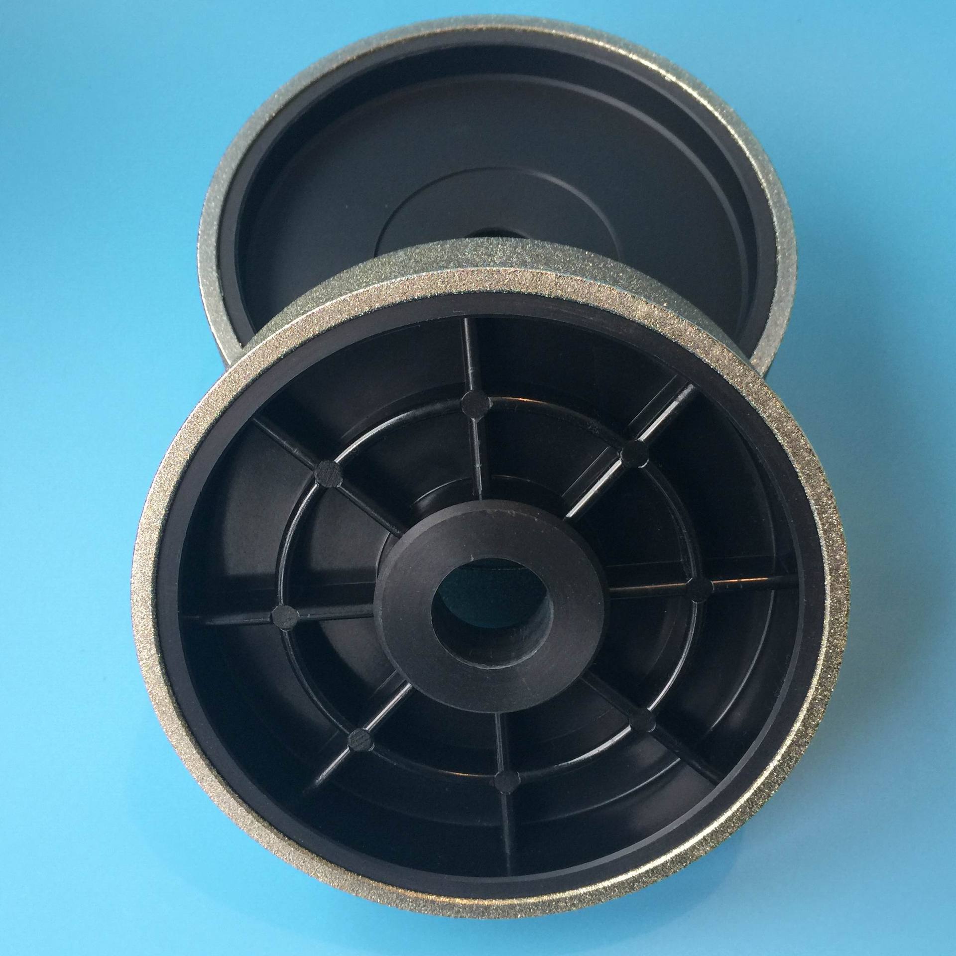 塑料基体金刚石砂轮200x25.4x38 电铸金钢石平形沙轮宝石抛光磨轮
