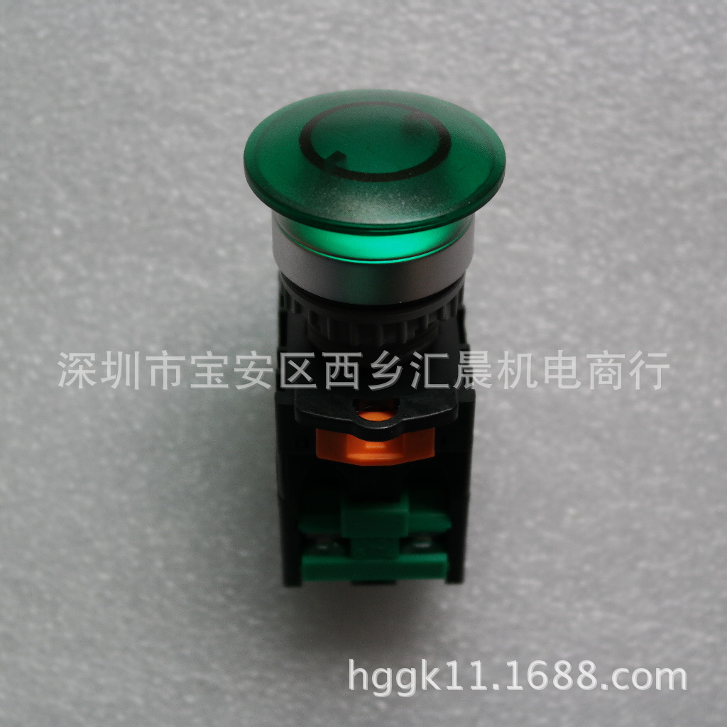 TEND台湾天得大头按钮TN2IM7G-L1C TN2IM7G-L1A蘑菇头带灯按钮