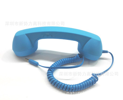 Inventario en línea popularidad de la niña corazón retró teléfono móvil auricular estudiante extraño ajuste de volumen micrófono auricular creativo teléfono