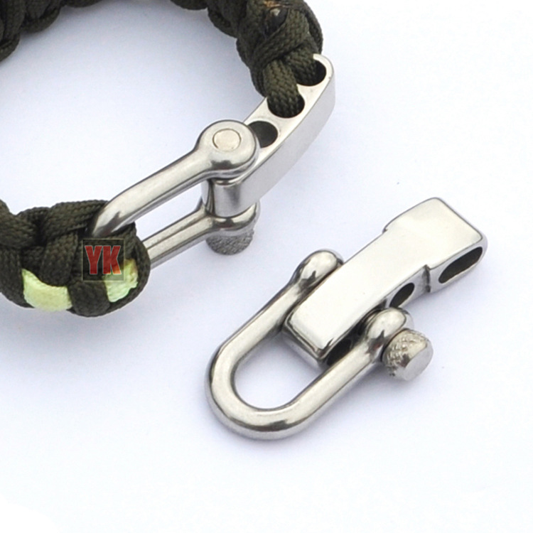 304不锈钢材质卸扣D形卸扣伞绳手链扣运动户外配件高安全系数