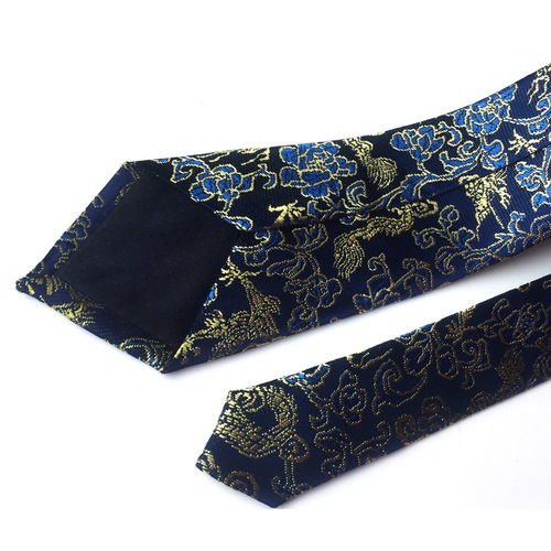  New Yunjin Fabric Festive Chinese Dragon Pattern Wedding Tie Groom and Best Man Tie