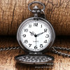 Fashionable classic black retro quartz big pocket watch, Birthday gift, wholesale