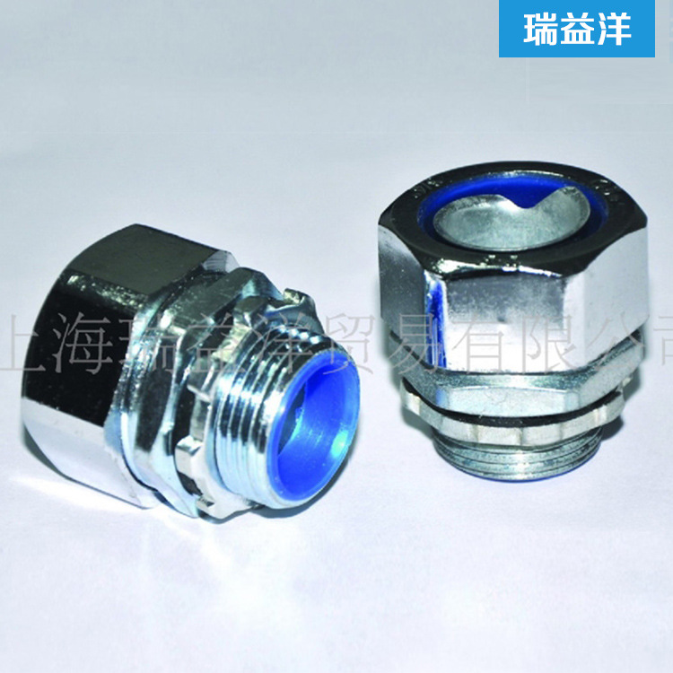 供应防水金属软管接头 RCB-03B包塑蛇皮管接头防水防尘