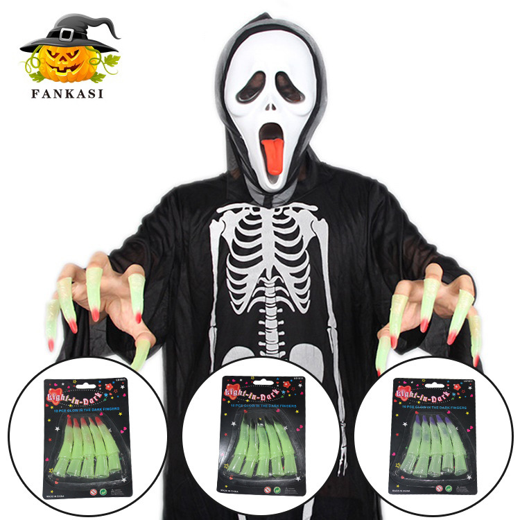 Halloween Decoration Luminous Nail Covers Zombie Dress Witch Dress Vampire Dress Up Makeup Stage Horror Props Halloween Decoration Luminous Nail Covers Zombie Dress Witch Dress Vampire Dress Up Makeup Stage Horror Props