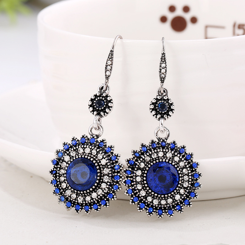 Cross-border supply European and American new retro European and American Bohemian ethnic style earrings AliExpress sunflower earrings