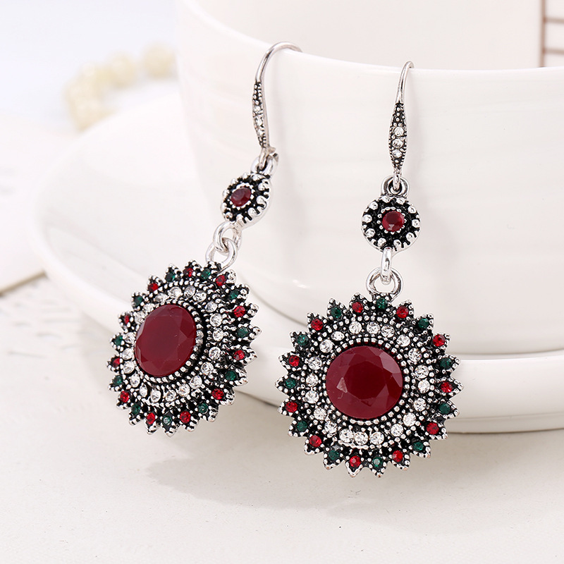 Cross-border supply European and American new retro European and American Bohemian ethnic style earrings AliExpress sunflower earrings