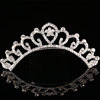 Metal children's hair accessory for princess, crown from pearl, wholesale