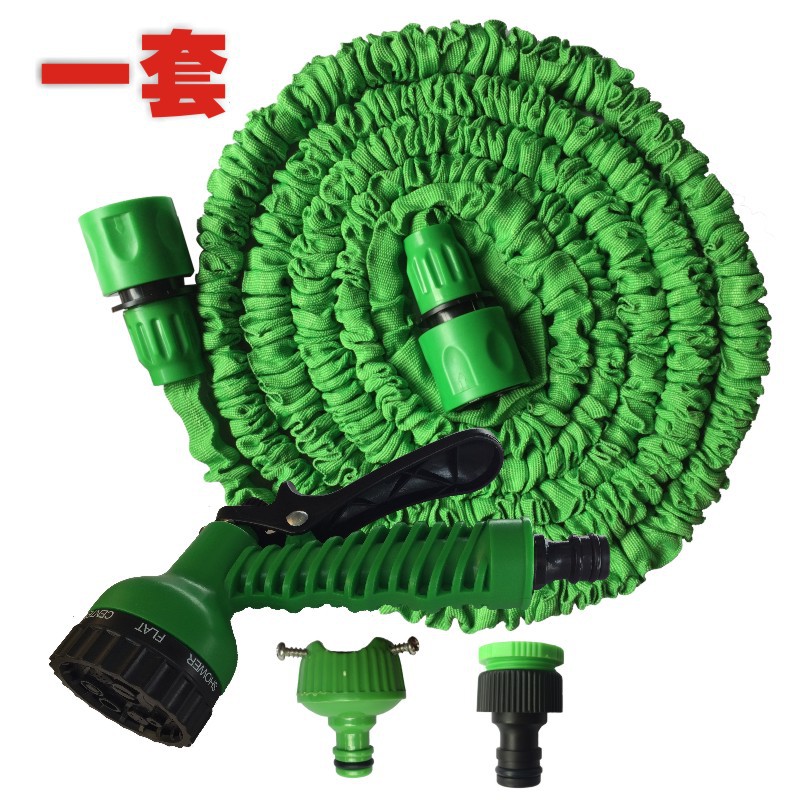 Pistola de agua a presión para lavado de coches, kit con manguera telescópica de plástico y conectores de aluminio, para jardín, venta al por mayor.