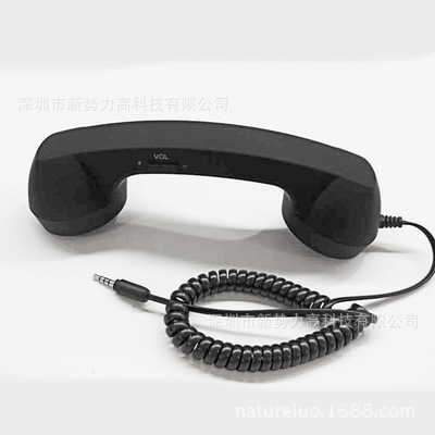 Inventario en línea popularidad de la niña corazón retró teléfono móvil auricular estudiante extraño ajuste de volumen micrófono auricular creativo teléfono