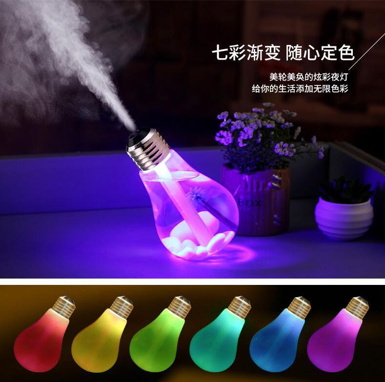 Humidificador de lámpara de color creativo mini-USB para la oficina luminosa luminosa humidificador de lámpara de noche