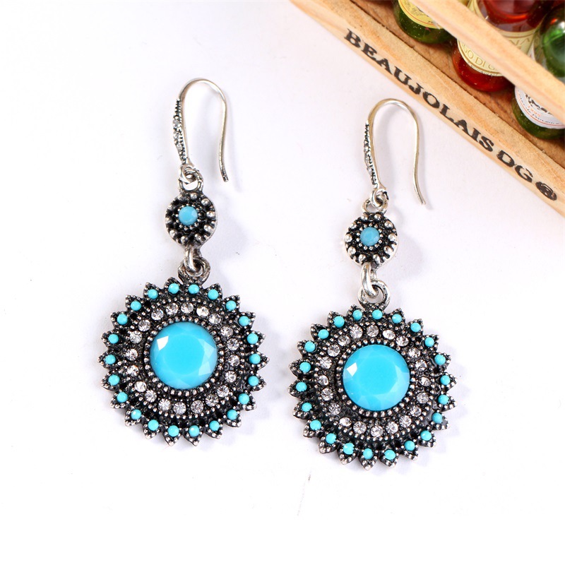 Cross-border supply European and American new retro European and American Bohemian ethnic style earrings AliExpress sunflower earrings