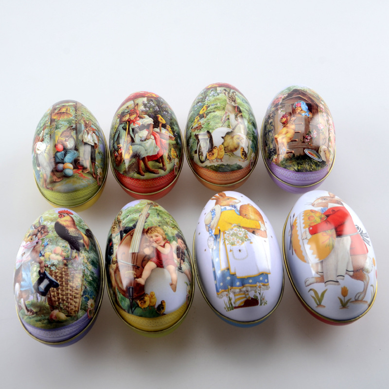 Жестяная коробка для пасхальных яиц, праздник полнолуния, коробка для яиц, свадебная жестяная коробка для конфет, рождественская жестяная коробка для хранения, декоративная коробка